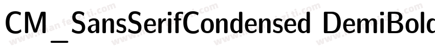 CM_SansSerifCondensed DemiBold字体转换